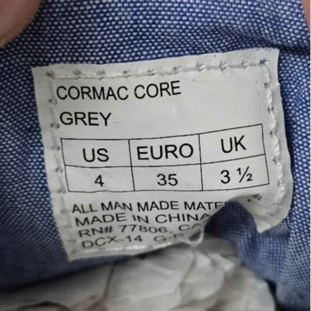 Tommy Hilfiger Cormac Core Casual Shoes 1958238‎ Grey Canvas White Kids Size 4